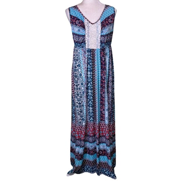Style & Co Women’s Flowy Hippie Maxi Dress Casual Beach Resort Vacation Sz Sm - Picture 1 of 9